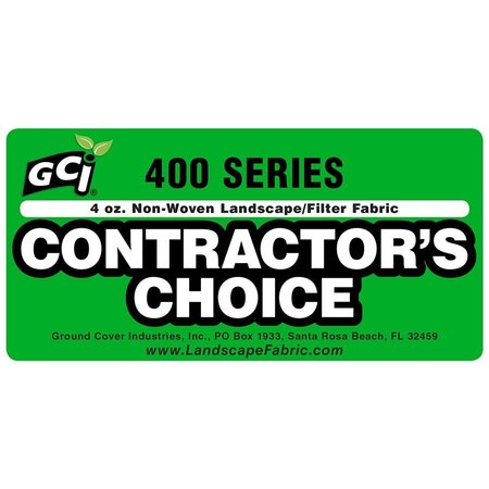 GCI Contractor's Choice 4oz Heavy Duty Non-Woven Landscape/Flter Fabric 4'x50' 40045B